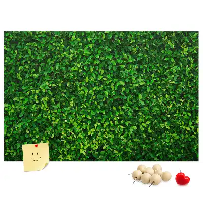 Hedge Leaves Printed Cork Memo Board