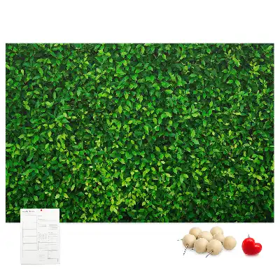 Hedge Leaves Printed Cork Memo Board