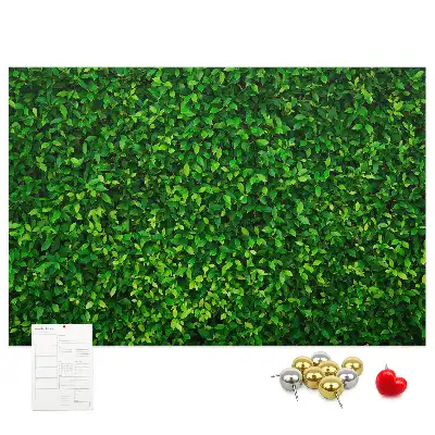 Hedge Leaves Printed Cork Memo Board
