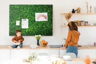 Hedge Leaves Printed Cork Memo Board