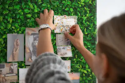Hedge Leaves Printed Cork Memo Board