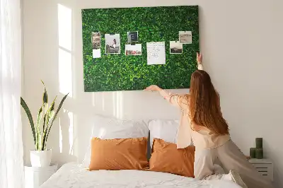 Hedge Leaves Printed Cork Memo Board