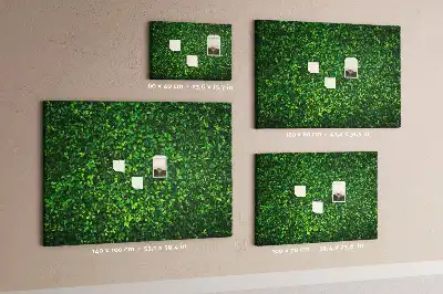 Hedge Leaves Printed Cork Memo Board