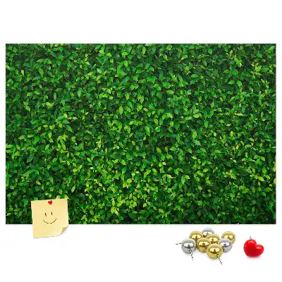 Hedge Leaves Printed Cork Memo Board
