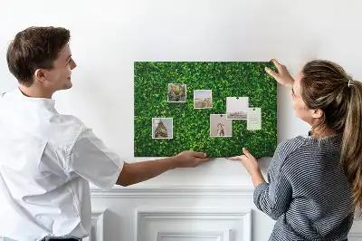 Hedge Leaves Printed Cork Memo Board
