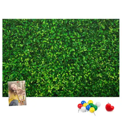 Hedge Leaves Printed Cork Memo Board