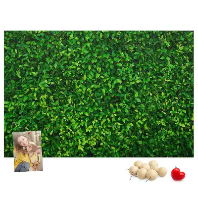 Hedge Leaves Printed Cork Memo Board