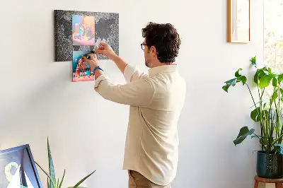 Cork memo board Concrete world map