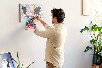 Concrete World Map Printed Cork Board