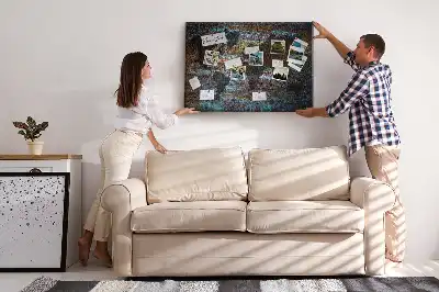 Printed Cork Memo Board Rust world map