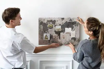 Concrete world map cork memo board