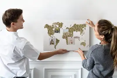 Printed Cork Board World map