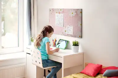 Daisy Flowers Cork Memo Board
