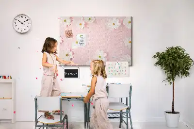 Daisy Flowers Cork Memo Board