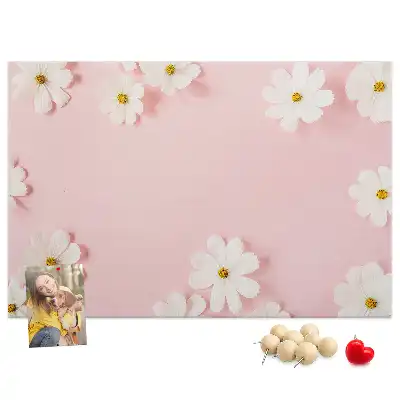 Daisy Flowers Cork Memo Board
