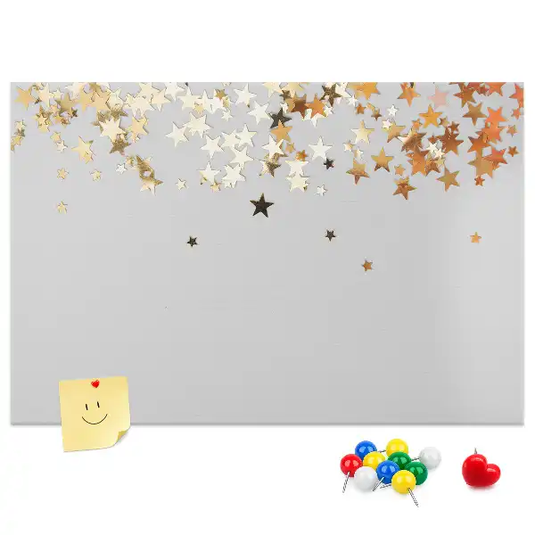 Star shaped printed cork board