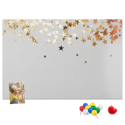 Star shaped printed cork board