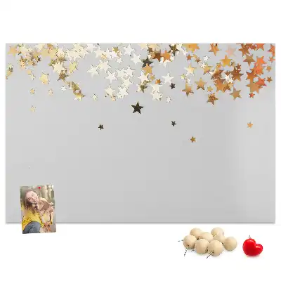 Star shaped printed cork board