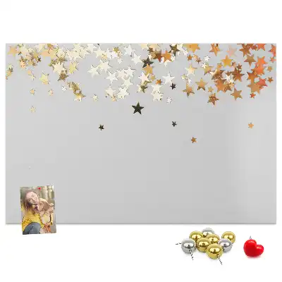 Star shaped printed cork board