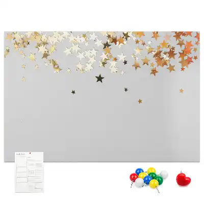 Star shaped printed cork board