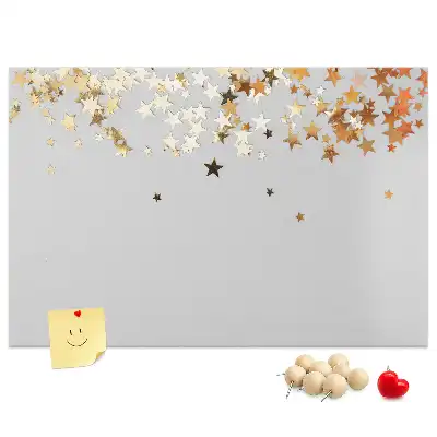 Star shaped printed cork board