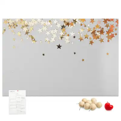 Star shaped printed cork board