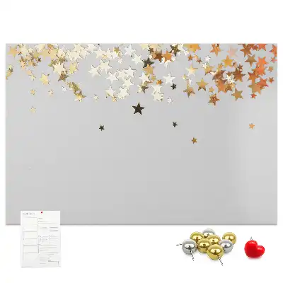 Star shaped printed cork board