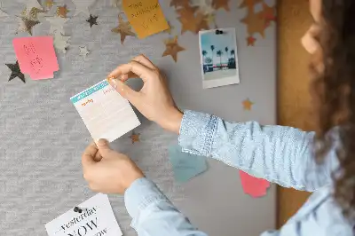 Star shaped printed cork board