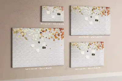 Star shaped printed cork board
