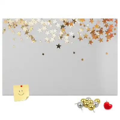 Star shaped printed cork board