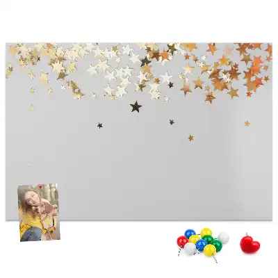 Star shaped printed cork board