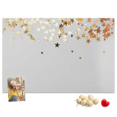 Star shaped printed cork board