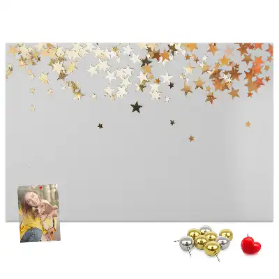 Star shaped printed cork board