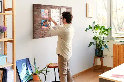 Brick wall decorative cork memo board
