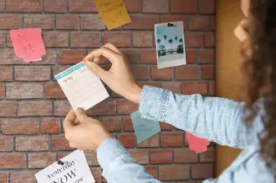 Cork memo board Brick wall