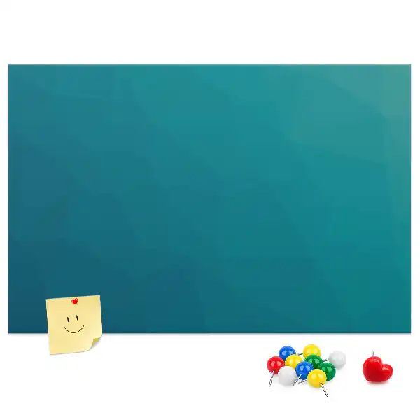 Marine abstraction printed cork memo board