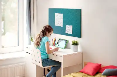 Marine abstraction printed cork memo board