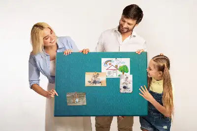 Marine abstraction printed cork memo board