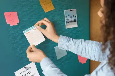 Marine abstraction printed cork memo board