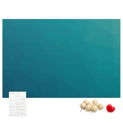 Marine abstraction printed cork memo board