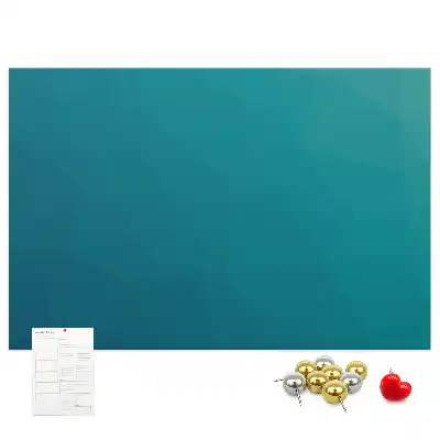 Marine abstraction printed cork memo board