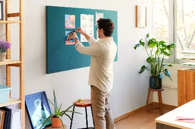 Marine abstraction printed cork memo board