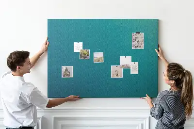 Marine abstraction printed cork memo board