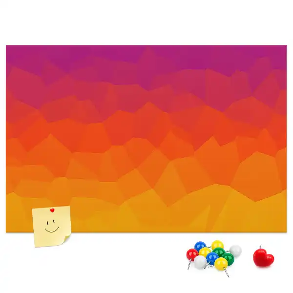 Sunrise cork memo board