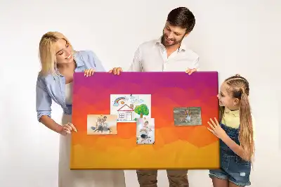 Sunrise cork memo board