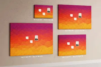 Sunrise cork memo board