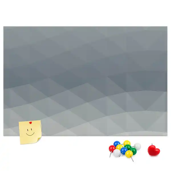 Abstract wave design printed cork board