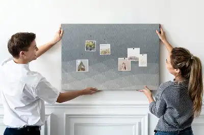 Abstract wave design printed cork board