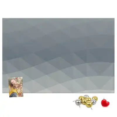 Abstract wave design printed cork board