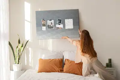 Abstract wave design printed cork board